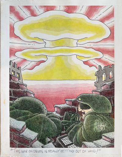 Gahan Wilson Original Gahan Wilson Artwork War on Drugs is Really Getting Out of Hand
