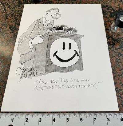 Gahan Wilson The Happy Face Political Party Logo Gahan Wilson Original Artwork