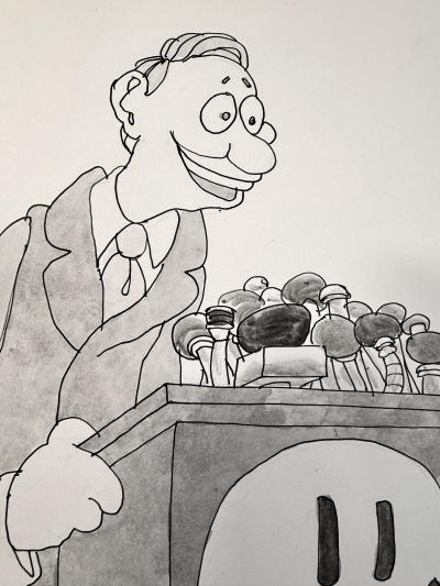 Gahan Wilson The Happy Face Political Party Logo Gahan Wilson Original Artwork