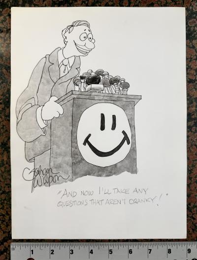 Gahan Wilson The Happy Face Political Party Logo Gahan Wilson Original Artwork