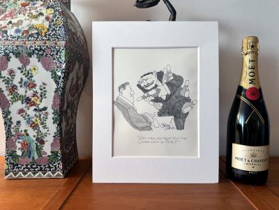 Gahan Wilson Wine Connoisseur Original Artwork by Legendary Cartoonist 
