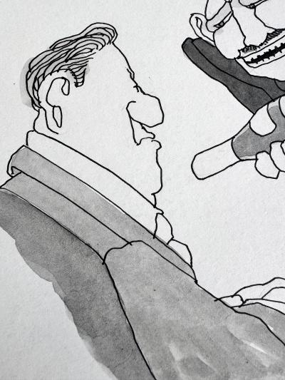 Gahan Wilson Wine Connoisseur Original Artwork by Legendary Cartoonist 