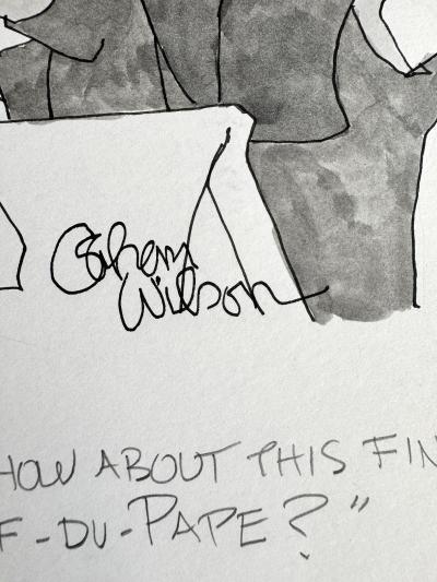 Gahan Wilson Wine Connoisseur Original Artwork by Legendary Cartoonist 