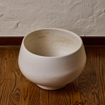 Gainey Ceramics Gainey Matte White Glazed Ceramic Planter circa 2000s