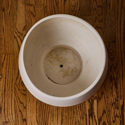 Gainey Ceramics Gainey Matte White Glazed Ceramic Planter circa 2000s