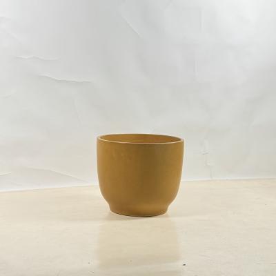Gainey Ceramics Impeccable Mustard or Ochre Glazed Ceramic Planter by Gainey Ceramics