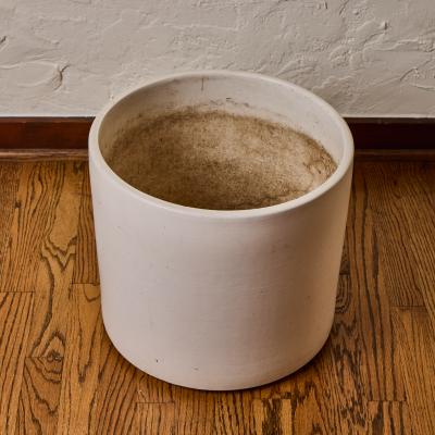 Gainey Ceramics Large 1960s Gainey Matte White Glazed Ceramic Planter