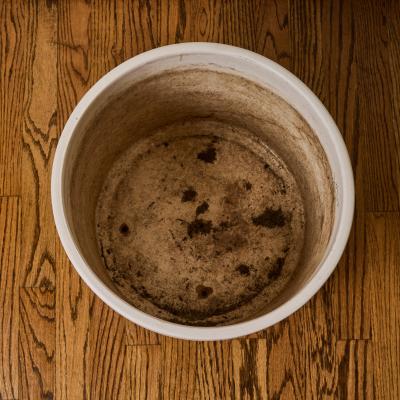 Gainey Ceramics Large 1960s Gainey Matte White Glazed Ceramic Planter