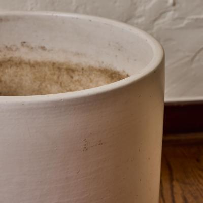 Gainey Ceramics Large 1960s Gainey Matte White Glazed Ceramic Planter