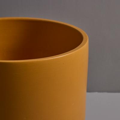 Gainey Ceramics Large 1970s Gainey Mustard Ceramic Planter Two Enlighten