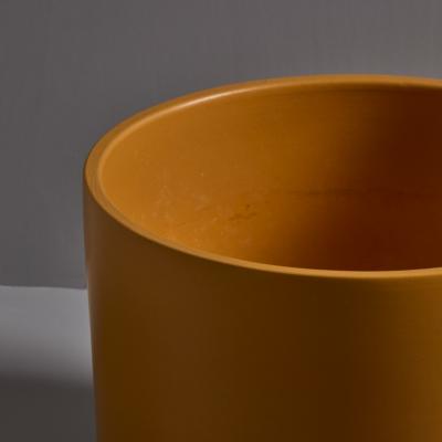 Gainey Ceramics Large 1970s Gainey Mustard Ceramic Planter Two Enlighten