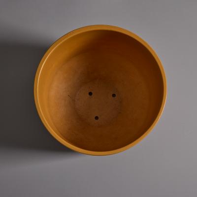 Gainey Ceramics Large 1970s Gainey Mustard Ceramic Planter Two Enlighten