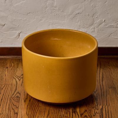 Gainey Ceramics Large 1970s Gainey Mustard Yellow Glazed Ceramic Planter