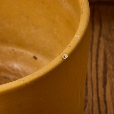 Gainey Ceramics Large 1970s Gainey Mustard Yellow Glazed Ceramic Planter