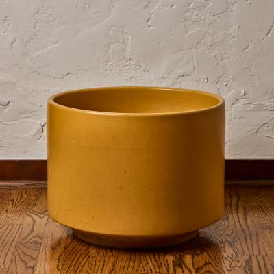 Gainey Ceramics Large 1970s Gainey Mustard Yellow Glazed Ceramic Planter