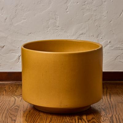 Gainey Ceramics Large 1970s Gainey Mustard Yellow Glazed Ceramic Planter