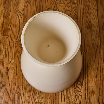 Gainey Ceramics Matte White Glazed Ceramic Gainey Prototype Midcentury Chalice Planter