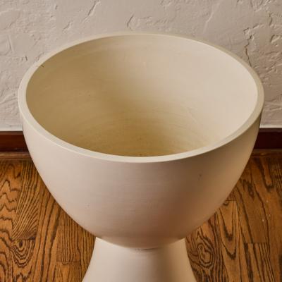 Gainey Ceramics Matte White Glazed Ceramic Gainey Prototype Midcentury Chalice Planter