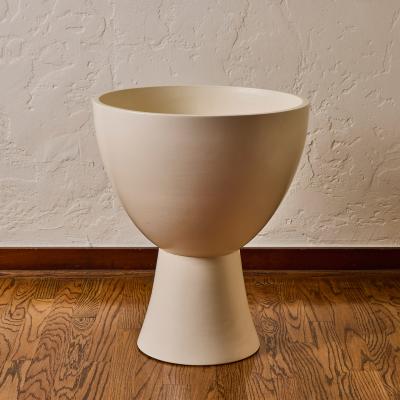 Gainey Ceramics Matte White Glazed Ceramic Gainey Prototype Midcentury Chalice Planter