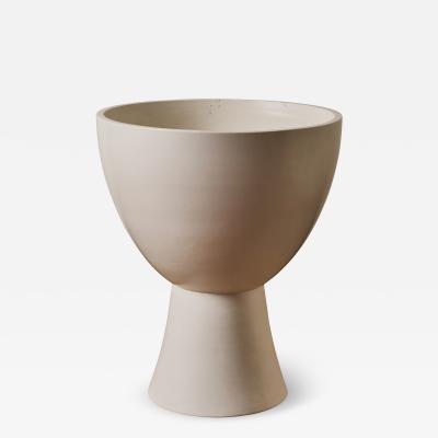 Gainey Ceramics Matte White Glazed Ceramic Gainey Prototype Midcentury Chalice Planter