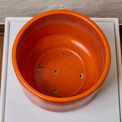 Gainey Ceramics Set of Three 1960s Gainey Orange Glazed Planters