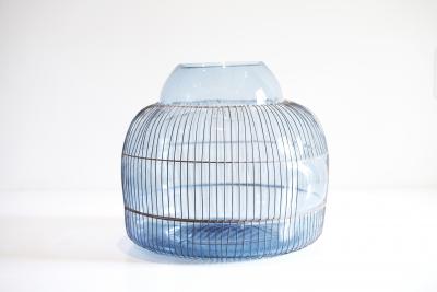 Gala Fern ndez Montero BLUE LARGE VESSEL glass object vase vessel