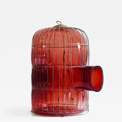 Gala Fern ndez Montero RED LARGE GLASS CAGE