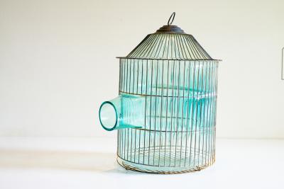 Gala Fern ndez Montero TURQUOISE LARGE GLASS CAGE