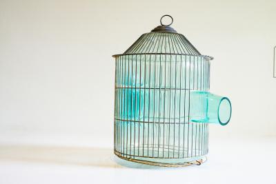 Gala Fern ndez Montero TURQUOISE LARGE GLASS CAGE