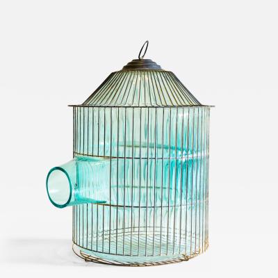 Gala Fern ndez Montero TURQUOISE LARGE GLASS CAGE