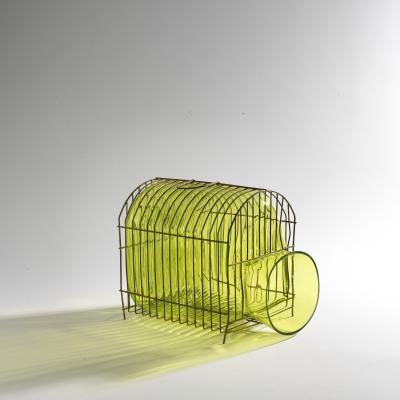 Gala Fern ndez Montero YELLOW HOUSE CAGE glass object vase vessel