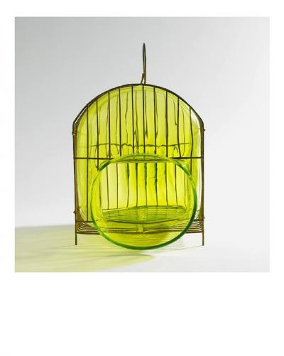Gala Fern ndez Montero YELLOW HOUSE CAGE glass object vase vessel