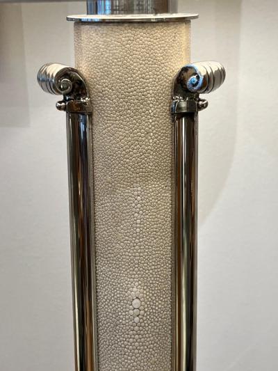 Galey Freres Pair of Art Deco Table Lamps in Galuchat by Galey Freres