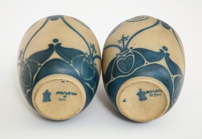 Galileo Chini Pair of Galileo Chini Vases by Fornaci di San Lorenzo Mugello
