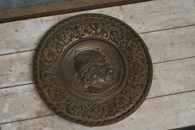 Gallic King Vercingetorix Repouss in Patinated Copper 19th Century