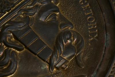 Gallic King Vercingetorix Repouss in Patinated Copper 19th Century