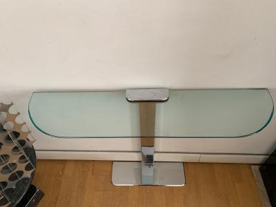 Gallotti Radice Console in Chrome and Glass