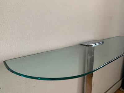 Gallotti Radice Console in Chrome and Glass