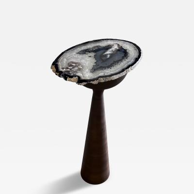 Gamboa Pangea Black Lace Agate Side Table