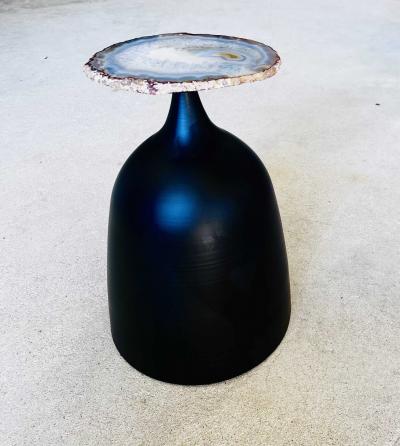 Gamboa Pangea Blue Cloud Agate Side Table