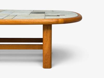 Gangso M bler Danish Modern Coffee Table Teak Mosaic Tile Denmark 1970s