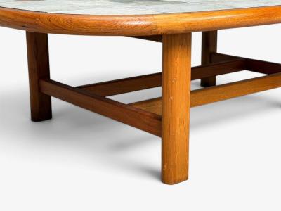 Gangso M bler Danish Modern Coffee Table Teak Mosaic Tile Denmark 1970s