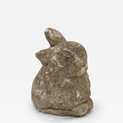 Garden Ornament Bunny or Rabbit Reconstituted Stone England Mid 20th C 