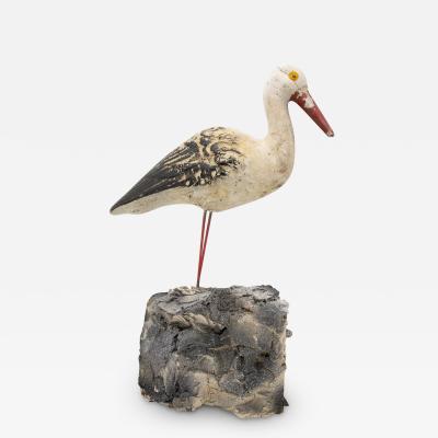 Garden Ornament cast stone Seagull on Wood Base