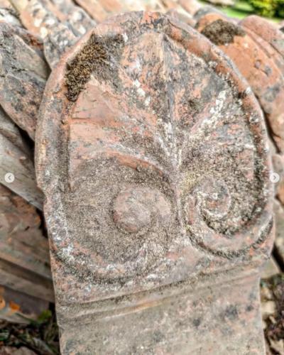 Garden border tiles Jeanson Louvemont France circa 1880
