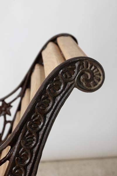 Garden set in cast iron and wood France circa 1930