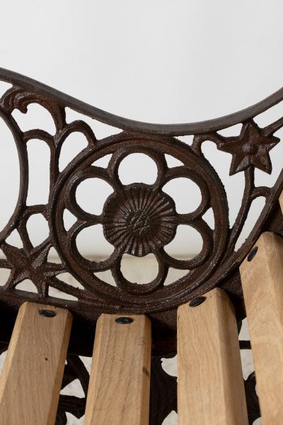 Garden set in cast iron and wood France circa 1930