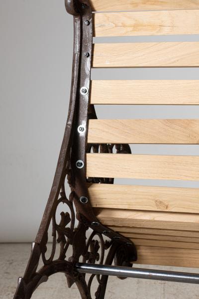 Garden set in cast iron and wood France circa 1930