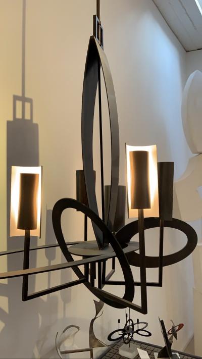 Gareth Devonald Smith ELLIPSE Bronze Chandelier