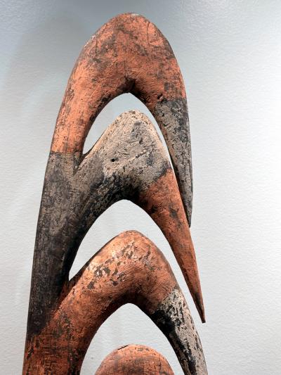 Garra Hook Sculpture on Display Stand Mid Sepik River Papua New Guinea